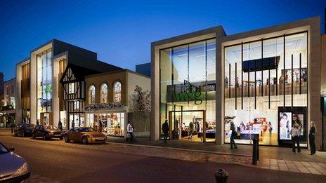 Artist's impression of the redeveloped Williams & Griffin store in Colchester