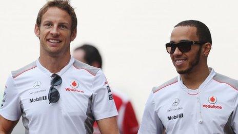 Jenson Button and Lewis Hamilton