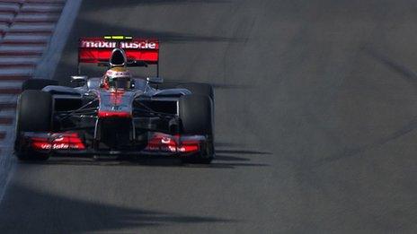 Lewis Hamilton at the Abu Dhabi GP