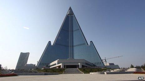 Pyongyang's 105-storey Ryugyong Hotel (file photo)