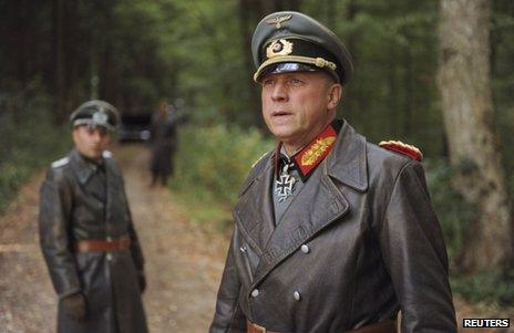 Erwin Rommel (foreground), played by Ulrich Tukur, in a scene from the new German film