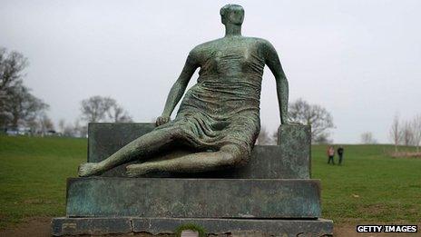 Draped Seated Woman by Henry Moore at Yorkshire Sculpture Park