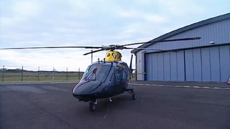 The Dyfed-Powys Police helicopter