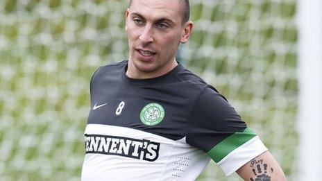 Scott Brown in training with Celtic