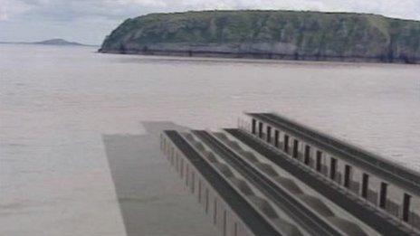 Artist's impression of one Severn barrage model