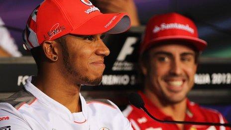 Lewis Hamilton and Fernando Alonso