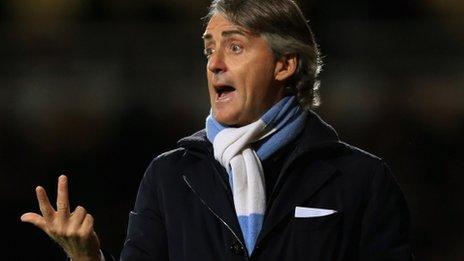 Manchester City boss Roberto Mancini