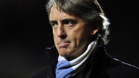 Manchester City manager Roberto Mancini