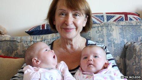 Nadya and her twin grandchildren