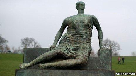 Draped Seated Woman by Henry Moore at Yorkshire Sculpture Park