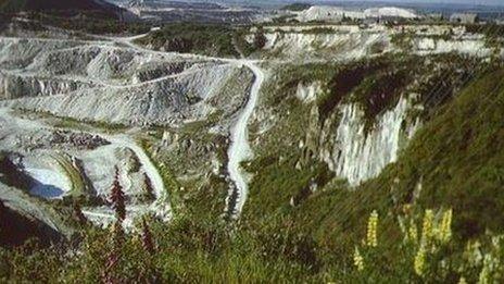 China clay pit