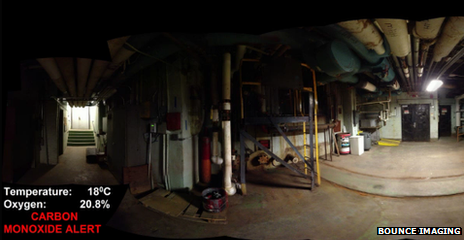 360-degree image created with a ball-shaped camera from Bouncing Image