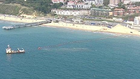 The surf reef from above