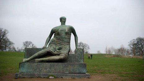 Henry Moore sculpture Draped Seated Woman