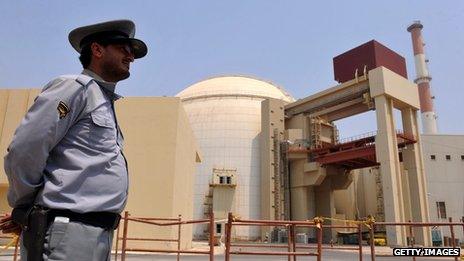 Reactor building at the Bushehr nuclear power plant