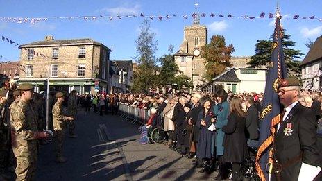 Freedom of Diss parade by Royal Anglians