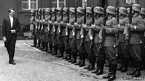 Hitler inspecting his troops