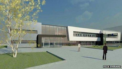 Artist's interpretation of a new college block at the College of West Anglia's King's Lynn campus (Pick Everard)