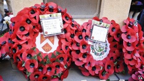 Wreaths laid in Wootton Bassett