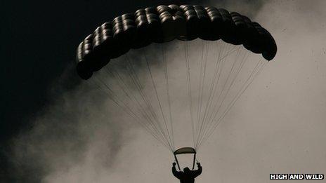 Man in parachute