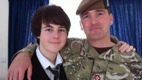 Captain Walter Barrie with his son, Callum