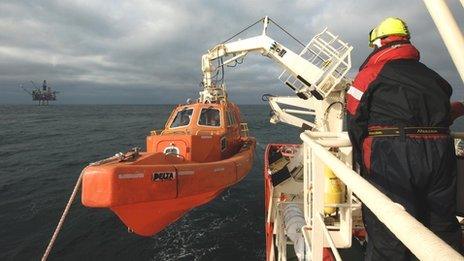 Daughter craft being launched from a North Star vessel