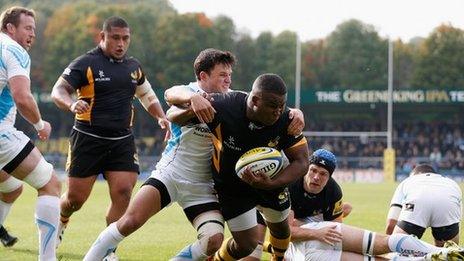 Wasps v Worcester winning try