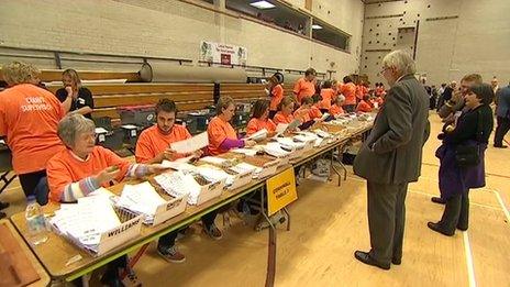 Devon and Cornwall police and crime commissioner election count