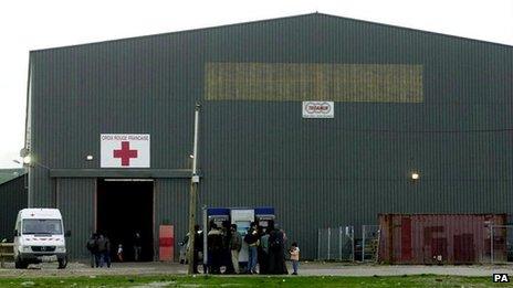 The Sangatte Red Cross asylum centre pictured in 2000