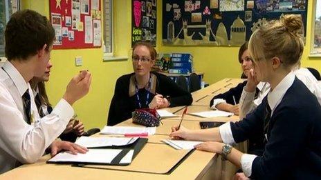 Pupils at Stanwell School, Penarth