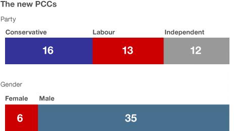 The new PCCs - statistical breakdown