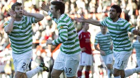 Celtic were 2-0 winners at Pittodrie