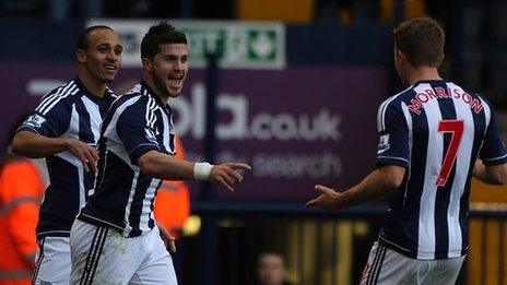 Peter Odemwingie (left), Shane Long (middle) and James Morrison