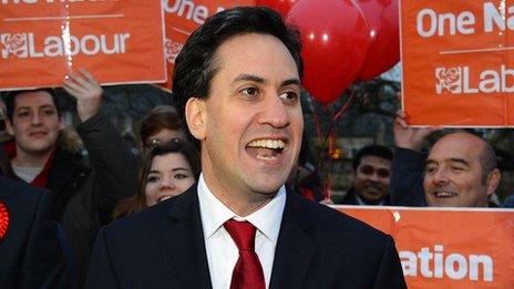 Ed Miliband in Corby after a by-election victory