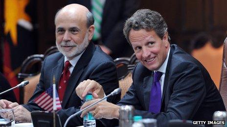 Ben Bernanke and Tim Geithner