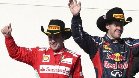 Alonso (left) and Vettel