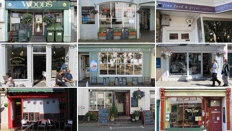 Images of 9 coffee shops in Totnes
