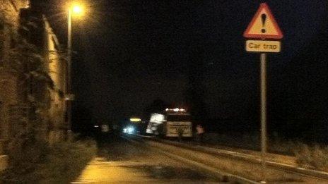 Guided bus come off tracks in Cambridgeshire