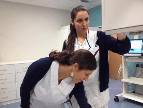 Maria Eduarda Louto da Silva (left) and Joana Maria Soares Maig, Portuguese nurses working in Belgium