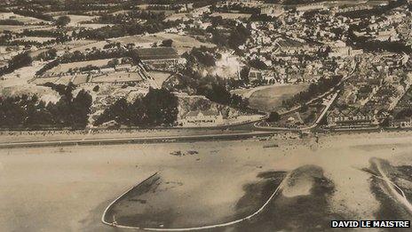 Aerial view of West Park pool