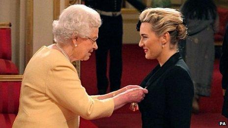 The Queen makes Kate Winslet a CBE