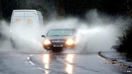 Car in Forge Lane, West Bromwich