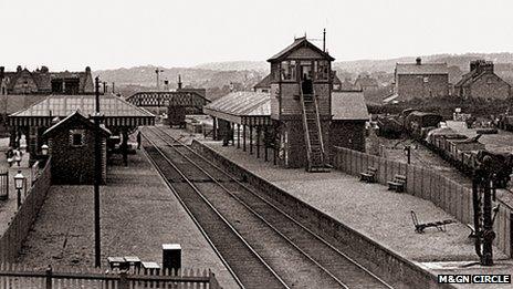 Sheringham Station signal box in 1897