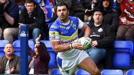 Warrington Wolves winger Rhys Williams