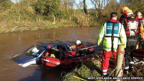 Car stuck in ford