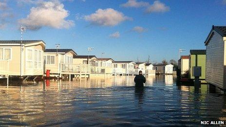 Riverside caravan park