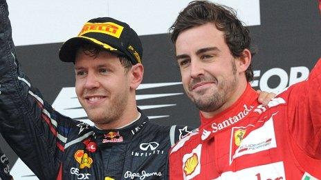 Sebastian Vettel and Fernando Alonso