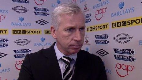 Newcastle manager Alan Pardew