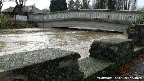 The stone bridge in Tamworth’s Castle Grounds