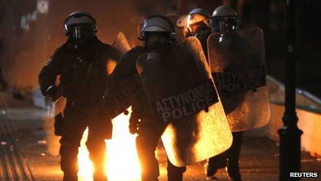 Riot police in Athens